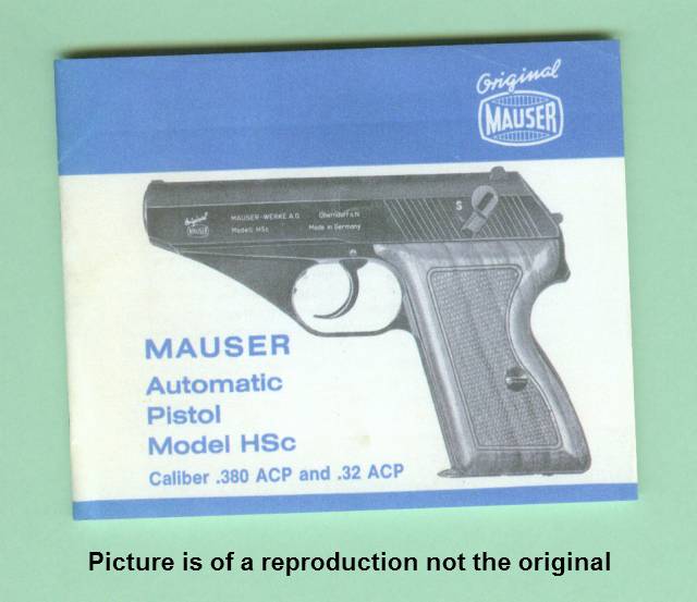 Mauser HSc  Factory Instruction Manual Repro-img-0